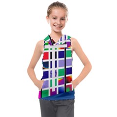 Color Graffiti Pattern Geometric Kids  Sleeveless Hoodie by Hannah976