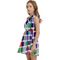 Color Graffiti Pattern Geometric Kids  One Shoulder Party Dress View3