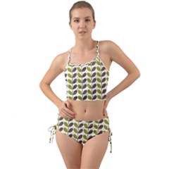 Leaf Plant Pattern Seamless Mini Tank Bikini Set by Hannah976