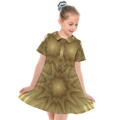 Seamless Pattern Green Garden Kids  Short Sleeve Shirt Dress by Hannah976