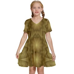 Seamless Pattern Green Garden Kids  Short Sleeve Tiered Mini Dress by Hannah976