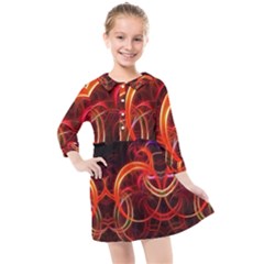 Abstract Seamless Pattern Kids  Quarter Sleeve Shirt Dress by Hannah976