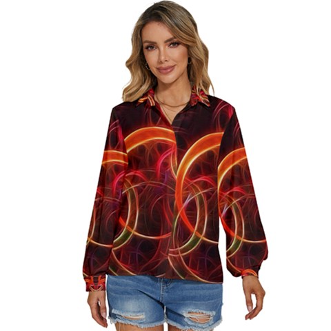 Colorful Prismatic Chromatic Women s Long Sleeve Button Up Shirt by Hannah976