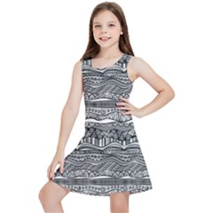 Ethno Seamless Pattern Kids  Lightweight Sleeveless Dress by Hannah976