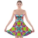 Farbenpracht Kaleidoscope Pattern Strapless Bra Top Dress View1