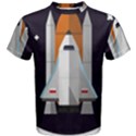 Rocket Space Universe Spaceship Men s Cotton T-Shirt View1