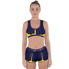 Rocket Halftone Astrology Astronaut Racerback Boyleg Bikini Set by Sarkoni