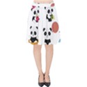 Playing Pandas Cartoons Velvet High Waist Skirt View1