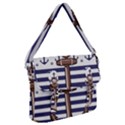 Anchor Background Design Buckle Messenger Bag View1