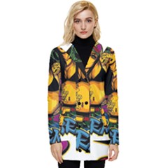 Xtreme Skateboard Graffiti Button Up Hooded Coat  by Sarkoni