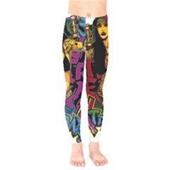 Xtreme Skateboard Graffiti Kids  Leggings by Sarkoni