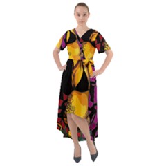 Xtreme Skateboard Graffiti Front Wrap High Low Dress by Sarkoni