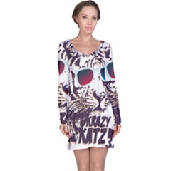 Krazy Katz 3d Tiger Roar Animal Long Sleeve Nightdress by Sarkoni