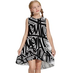 Hip Hop Music Drawing Art Graffiti Kids  Frill Swing Dress by Sarkoni