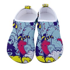 Fresh Urban Cartoon Monster Illustration Cartoon Character Text Women s Sock-style Water Shoes by Sarkoni