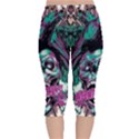 Anarchy Skull And Birds Velvet Capri Leggings  View2