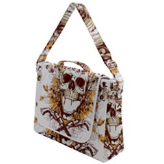 Harvest Of Fear Logo Illustration Skull Pistol Box Up Messenger Bag by Sarkoni