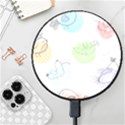 Cartoon Bird Cute Doodle Bird Wireless Fast Charger(Black) View1