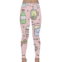 Drink Cocktail Doodle Coffee Classic Yoga Leggings by Apen