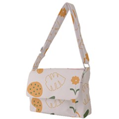 Cherries Flower Leaves Floral Full Print Messenger Bag (l) by Apen