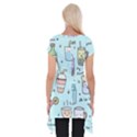 Drinks Cocktails Doodle Coffee Short Sleeve Side Drop Tunic View2