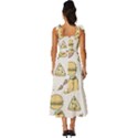 Dinner Meal Food Snack Fast Food Tie-Strap Tiered Midi Chiffon Dress View4