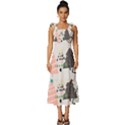 Christmas Trees Icons Tie-Strap Tiered Midi Chiffon Dress View1