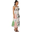 Christmas Trees Icons Tie-Strap Tiered Midi Chiffon Dress View3