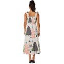 Christmas Trees Icons Tie-Strap Tiered Midi Chiffon Dress View4