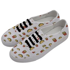 Fries Taco Pattern Fast Food Men s Classic Low Top Sneakers by Apen