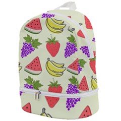 Fruits Pattern Background Food Zip Bottom Backpack by Apen