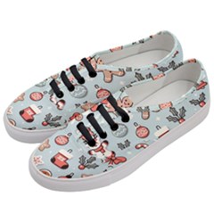 Christmas Cartoon Pattern Women s Classic Low Top Sneakers by Apen