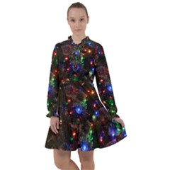 Christmas Lights All Frills Chiffon Dress by Apen