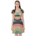 Circles Design Pattern Tile Short Sleeve Skater Dress View1