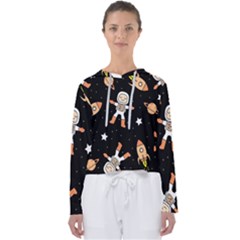 Astronaut Space Rockets Spaceman Women s Slouchy Sweat by Ravend