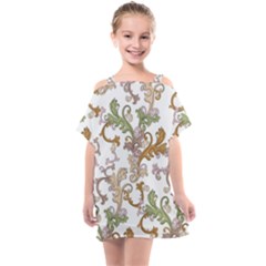 Pattern Design Art Decoration Kids  One Piece Chiffon Dress by Ravend