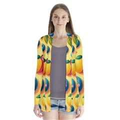 Fruits Fresh Sweet Pattern Drape Collar Cardigan by Ravend