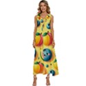 Fruits Fresh Sweet Pattern V-Neck Sleeveless Loose Fit Overalls View1