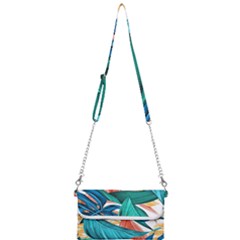 Leaves Tropical Exotic Green Plant Mini Crossbody Handbag by Ravend