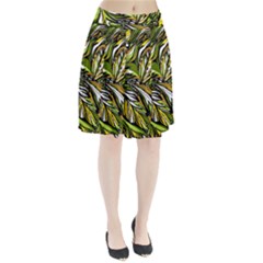 Foliage Pattern Texture Background Pleated Skirt by Ravend