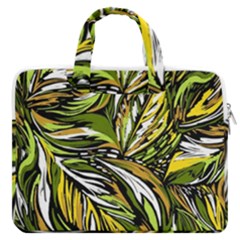 Foliage Pattern Texture Background Macbook Pro 16  Double Pocket Laptop Bag  by Ravend