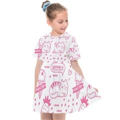 Cute Girly Seamless Pattern Kids  Sailor Dress by Grandong