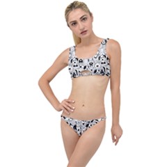 Seamless Pattern With Black White Doodle Dogs The Little Details Bikini Set by Grandong