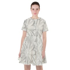 Damask, Desenho, Flowers, Gris Sailor Dress