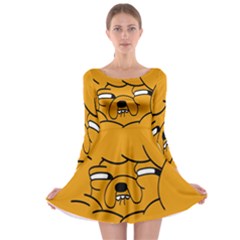 Adventure Time Jake The Dog Long Sleeve Skater Dress by Sarkoni