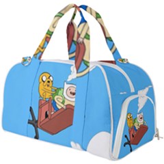 Cartoon Adventure Time Jake And Finn Burner Gym Duffel Bag by Sarkoni