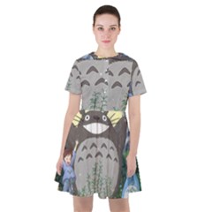 Illustration Anime Cartoon My Neighbor Totoro Sailor Dress by Sarkoni