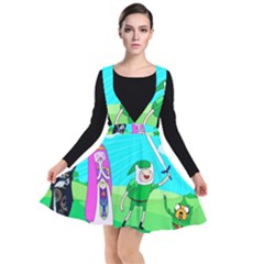 Adventure Time The Legend Of Zelda Parody Plunge Pinafore Dress by Sarkoni