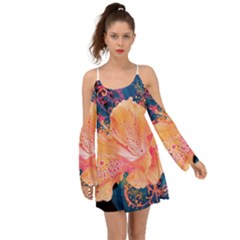 Abstract Art Artistic Bright Colors Contrast Flower Nature Petals Psychedelic Boho Dress by Sarkoni