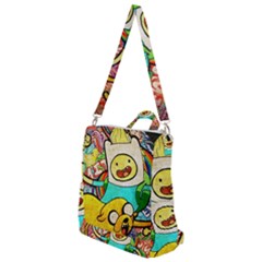 Painting Illustration Adventure Time Psychedelic Art Crossbody Backpack by Sarkoni